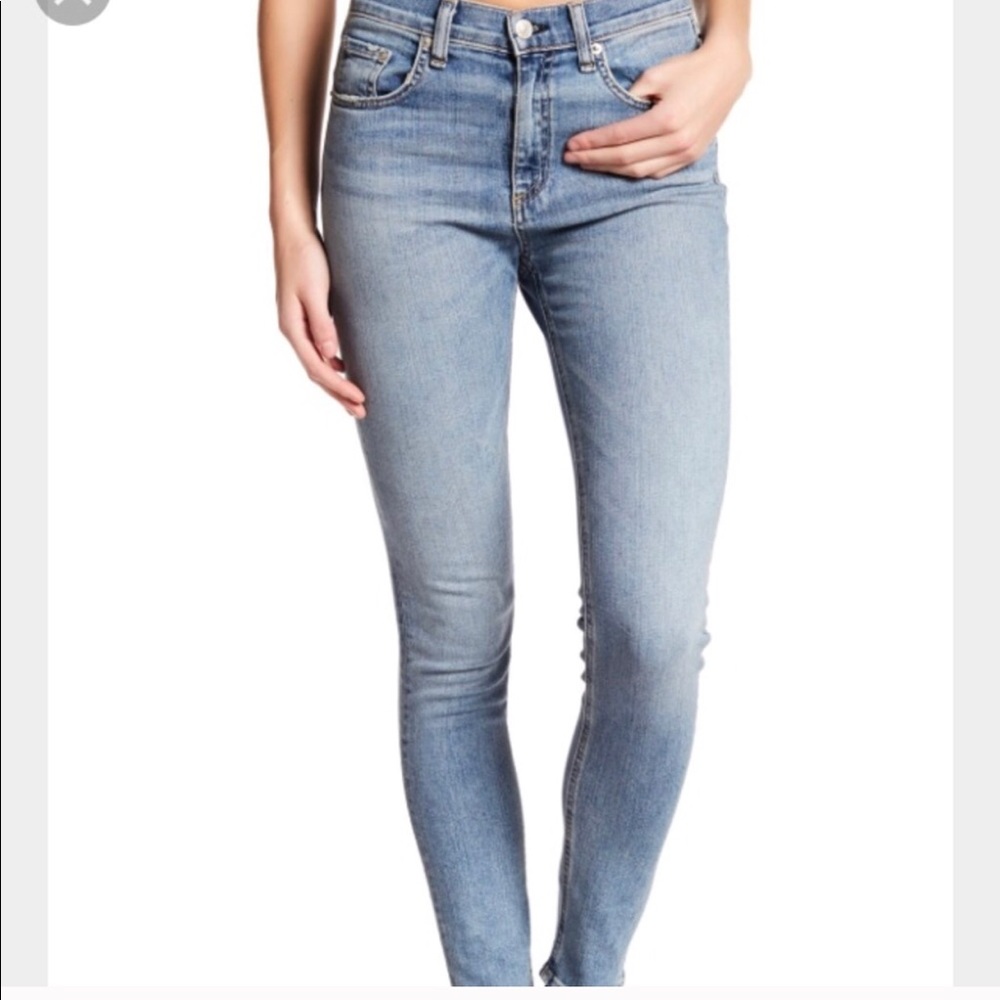 Rag and Bone 10 inch high rise Dive Jeans